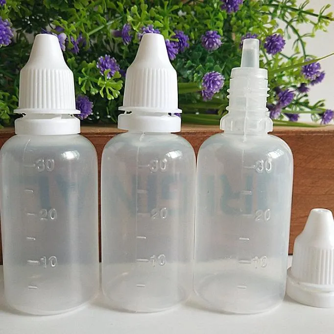 2022 Nouveaux bouteilles d'aiguille avec capuchon de sécurité pour enfants et pointe de gouttes à charcuterie longue 3ml / 5ml / 10ml / 15 ml / 20 ml / 30ml / 50 ml de bouteille goutte-gouttes liquide