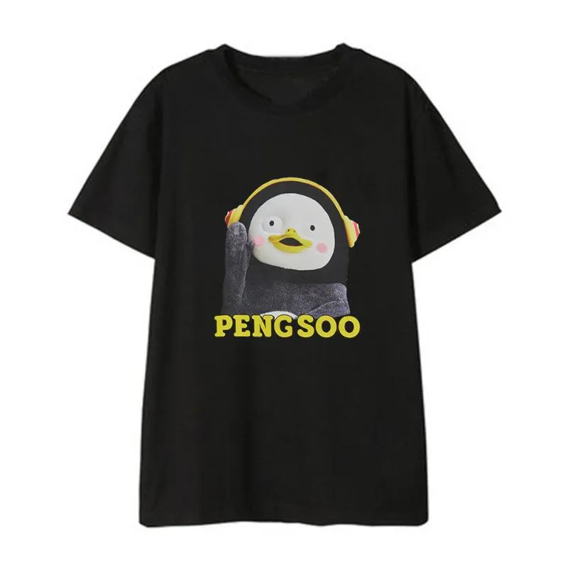 Женская футболка корейская мода Kpop Pengsoo T Roomts Hip Hop K Cartoon Tshirt Harajuku Streetwear Summer Tops