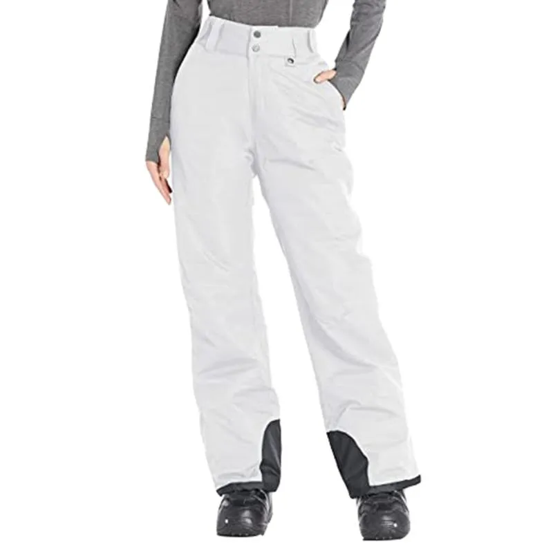 Pantalon pour hommes Pantalon de ski imperméable en plein air en molleton chaud unisexe assoiffé de neige isolée combinaisons de couleur solide pour femmes