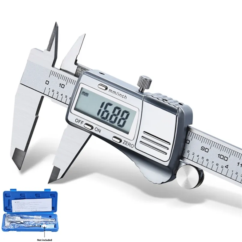 150mm Rostfritt stål Digital Caliper Industriell elektronik All Metal Vernier High Precision Mätningskaliber 210810