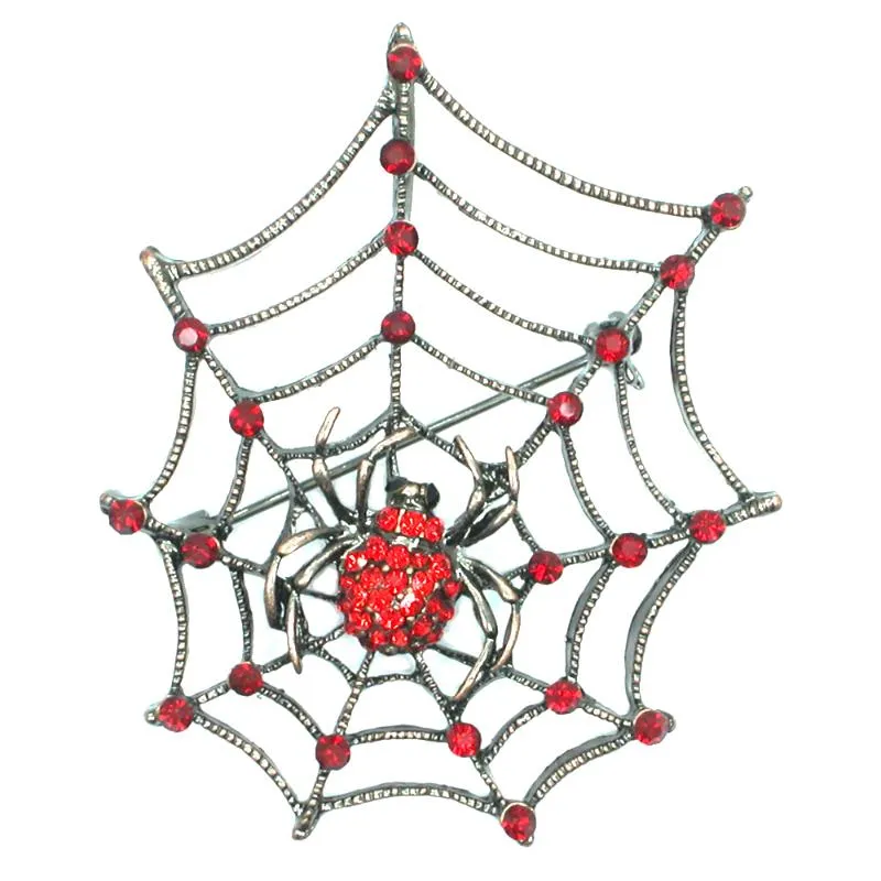 Pinos, Brooches Spider Strinestone Badge para Mulheres Homens Web Hallowen Broche Jóias Pins Retro Boutonniere Hijab Pin