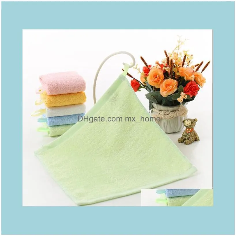 Kindergarten Face Towel Square Wiping Hands Plain Bamboo Fiber Small nursery school Wipe Hand Towels 25*25CM wmq957