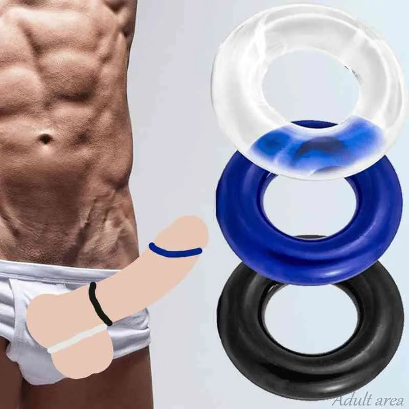 NXY SEXE CHASTITY DÉPICES DE SILICONE PENIS PENIS Ejaculation Anneau de blocage de spermatozoïdes pour chasteté SILICONE Produits 1126