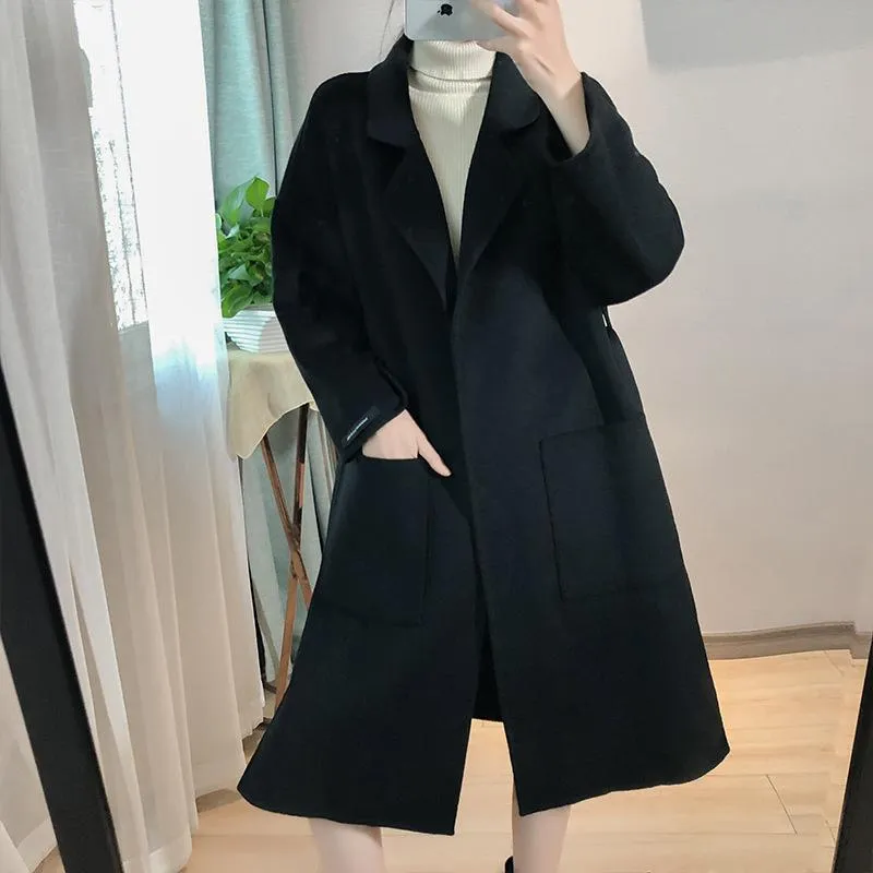 超目玉 女性のウールのブレンド21両面のniコートツイード媒体と長いスリムな韓国語版 ラッピング無料 Glaw Me 超目玉 女性のウールのブレンド21両面のniコートツイード媒体と長いスリムな韓国語版 ラッピング無料 Glaw Me