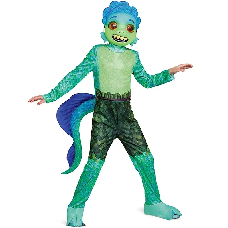 Traje Halloween Luca Children's Summer amizade Dia Alberto Sea Mascote Monstro Cos Jogando Festival Party