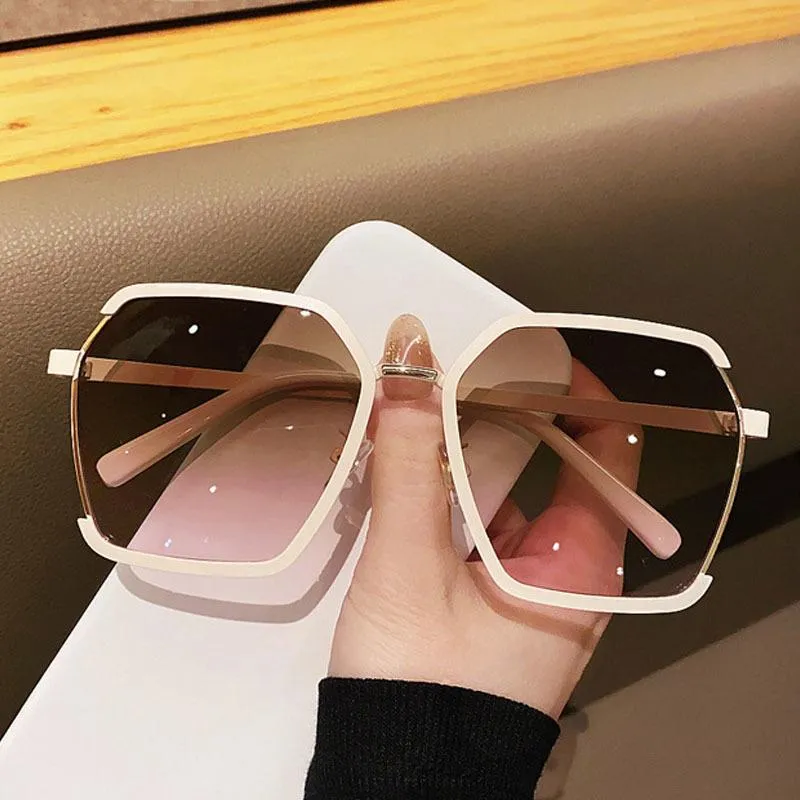 617s Sunglasses Sunglasses Women Square for Men Oversized White Tea Original Brand Design Sun Glasses Female F