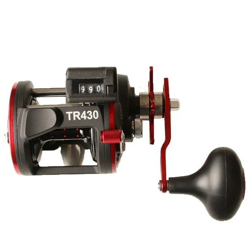 Baitcasting Reels Twin Fish Fishing Reel TR430 With Counter Line Device Drum Vessel Trolling Boat Baitcast Right Hand Wheel
