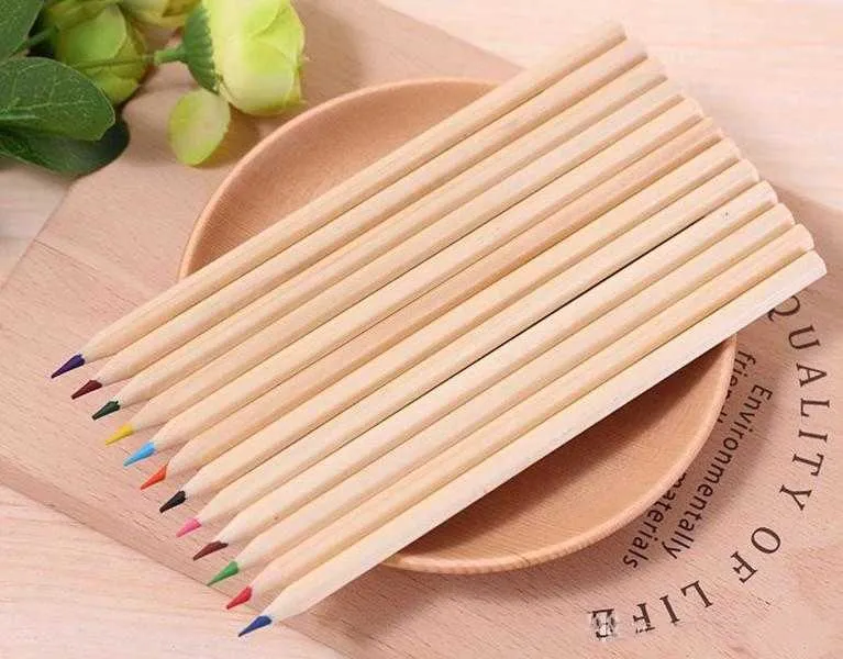 hot colored Lead Color drawing pencil wood Colour Pencils Sets of 12 colour kids colored drawing pencils children DHL free