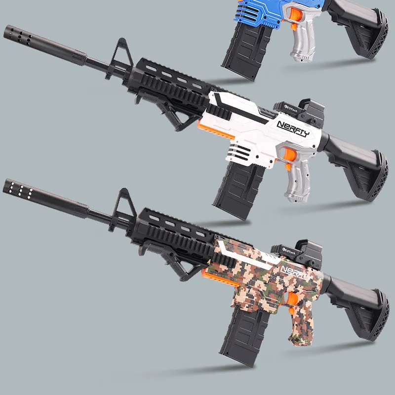 Pistolas de brinquedo automáticas Holiky para balas Nerf, blasters e