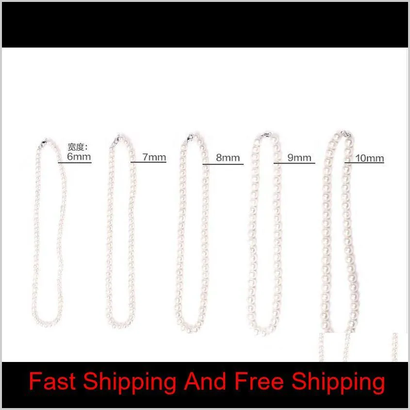 asap rocky retro natural pearl necklace men and women hip hop clavicle chain couple choker