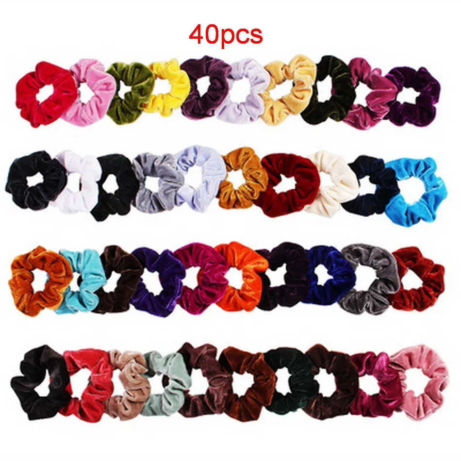 24AW大人気【depound】soft velvet scrunchie 3セット DHgate.com:40/50 Pcs Velvet Scrunchies Set - Elastic Hair