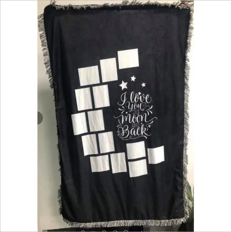 9 Penels Sublimation Blanks Throw Blanket For Heat Press Heart Moon Shapes  Baby Blanket Sublimation Printing Custom Personalised 125*150CM From  Weaving_web, $251.26