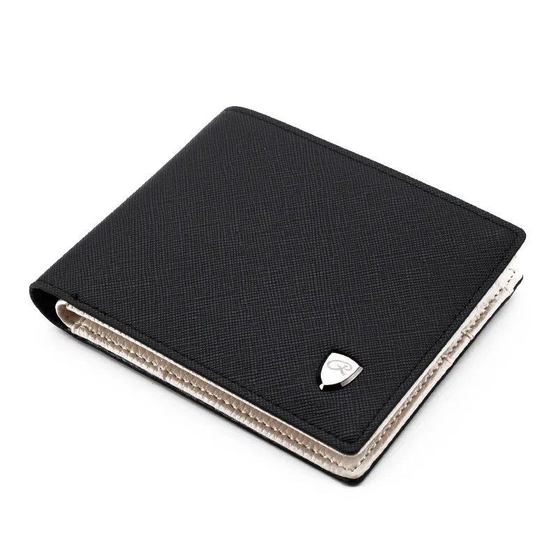 Men's Wallet Fashion Solid Color Cross Pattern Open Multi Card Position Leather Purse Carteira Billetera Hombre