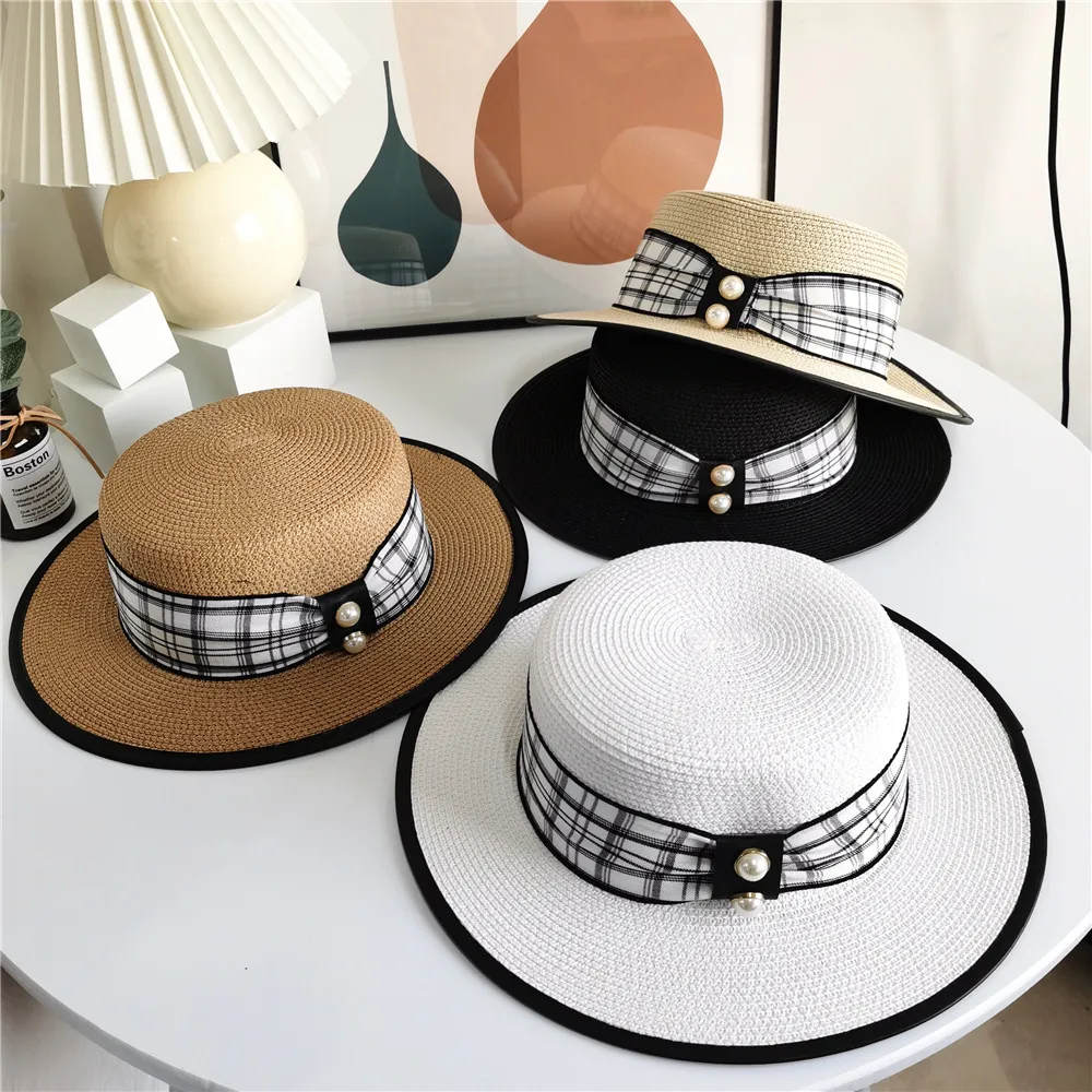 Wide Brim Straw Bucket Hat Handwoven Panama Style Summer Hat  display picture 3