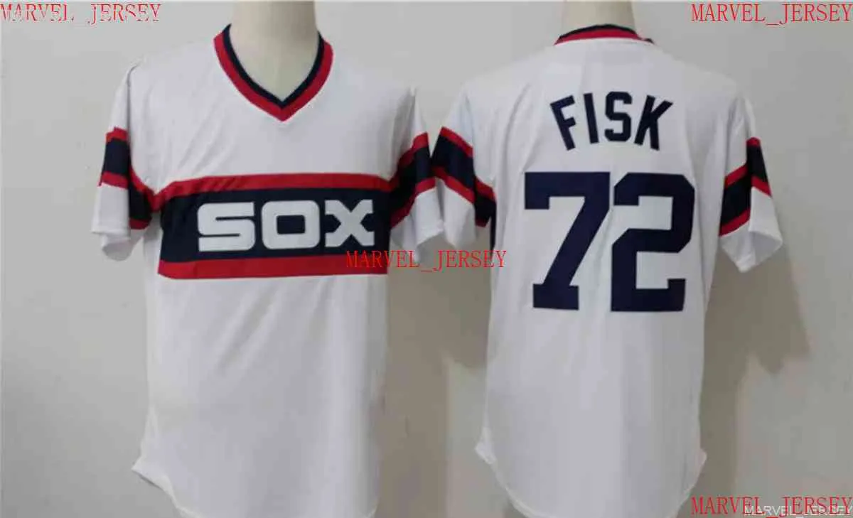 Hommes Femmes Jeunesse Carlton Fisk Baseball Maillots cousus personnaliser n'importe quel numéro de maillot XS-5XL