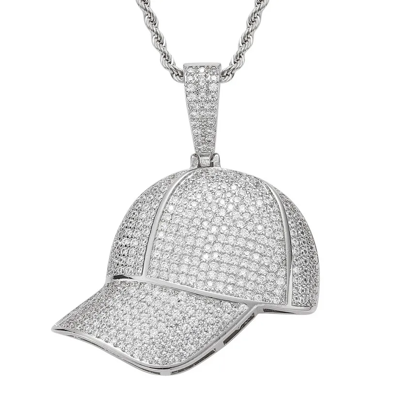 Fashion 925 Sterling Silver diamond baseball pendant woman Crystal Pendant  Charm Necklace | Wish