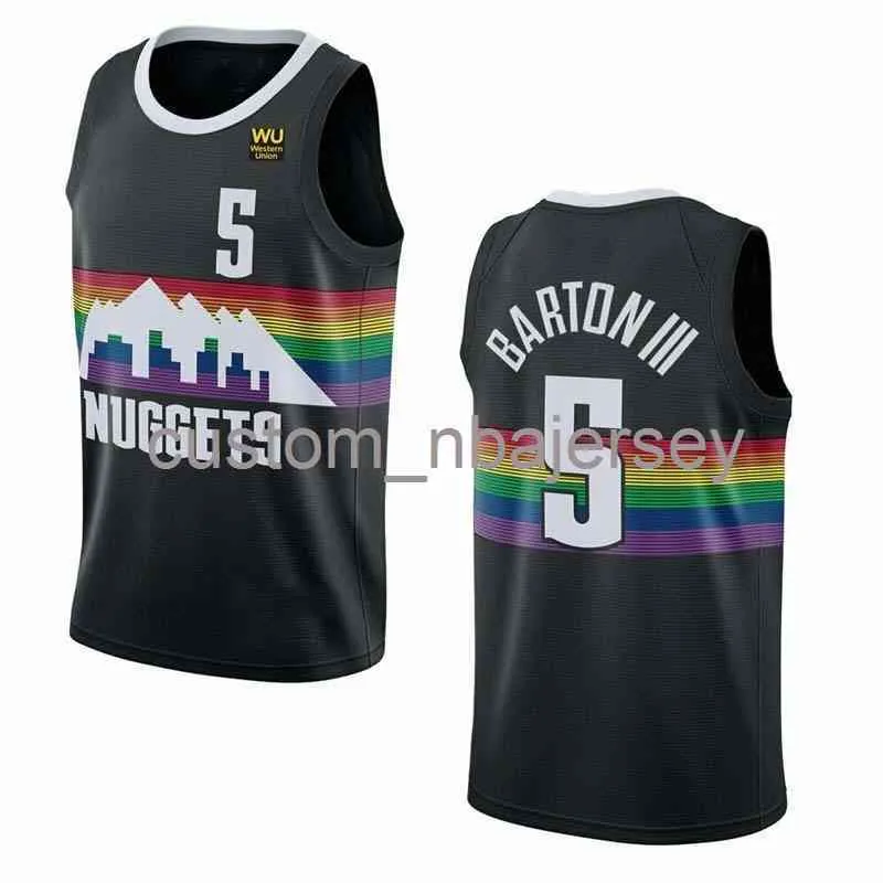 Męskie Kobiety Młodzież Will Barton # 5 Patch Swingman Jersey Szyte Niestandardowe Nazwa dowolnego numeru Koszulki koszykówki