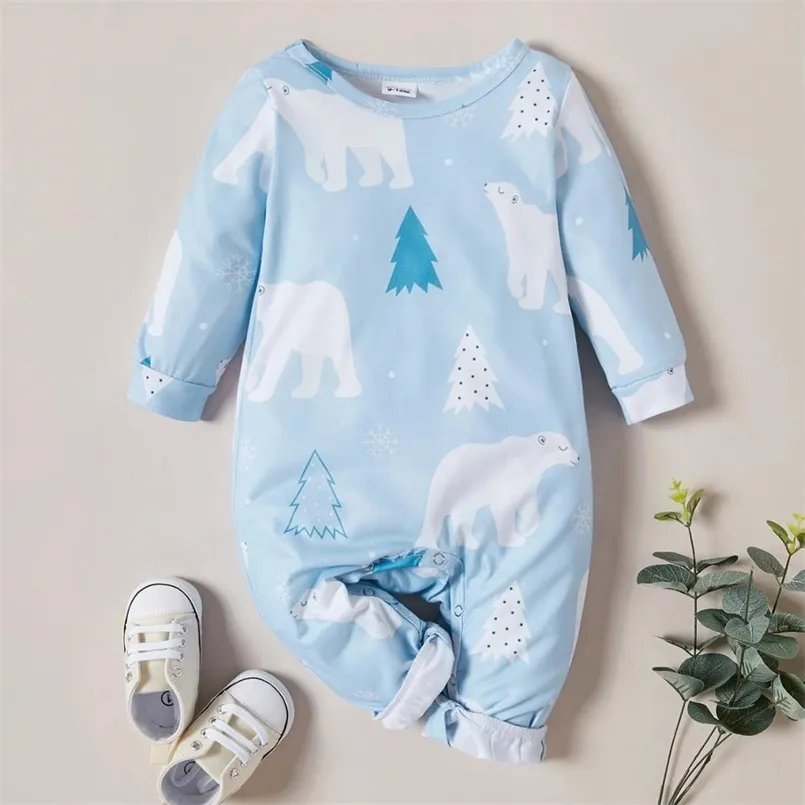 Baby Unisex Polar Bear Campsuits 210528