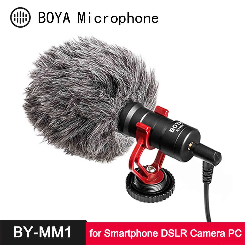 BOYA by-mm1マイクカーディオ・シンプ・スマートフォンキャノンニコンソニーDSLRカメラコンシューマービデオカメラPCマイク