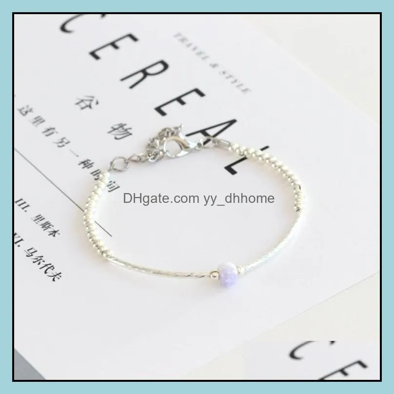 Charm Bracelets Women Original Design Temperament Sweet Handmade Alloy And Ceramic Simple Small Jewelry Fashion Gift