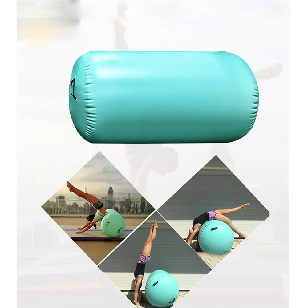 Other sporting goods Inflatable Gymnastics Mat Air Rolls Training Roller Exercise Inverted Backflip Round Column Tumbling Mat