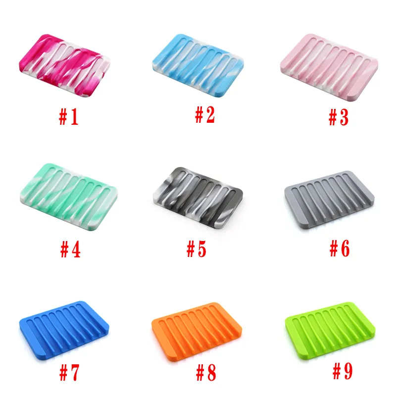 Creative Comb-shaped Shower Soap Dish Free Perforation Draining Soap Dish Environmentally Friendly Silicone Soap Dish 