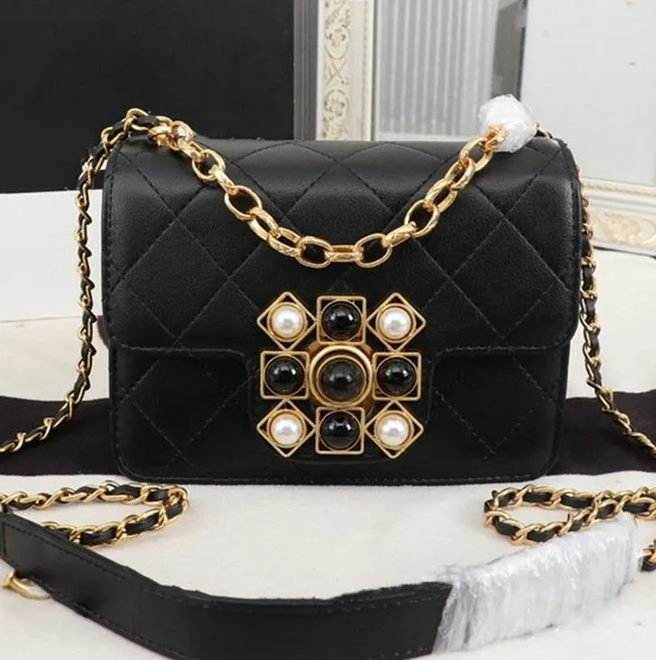 Ny 2021 Kvinnor Girl Purse Street Bag Shoulder Cross-Body Shopping Chain Fashion Hot Sälj Real Läder