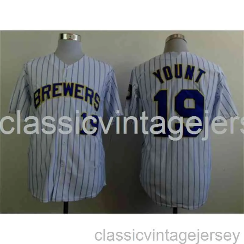 Nakış robin yount amerikan beyzbol ünlü jersey dikişli erkek kadınlar genç beyzbol forması boyutu xs-6xl