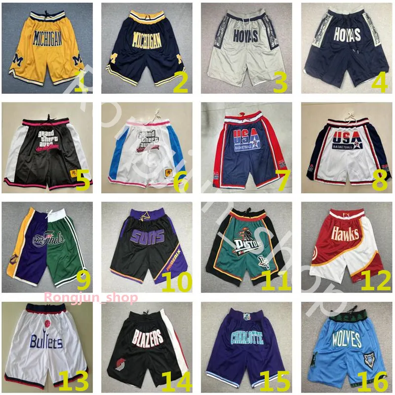 Wholesale All Team Just Don Pockets Retro Just Don Basketball Shorts With Pocket And Zipper Teal Hip Pop Pants For Baseball Sizes S XXL From Rongge168 store 13.35 DHgate.Com