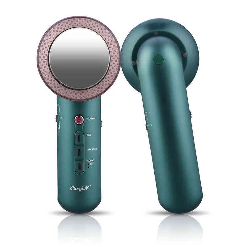 Dispositivos de cuidados com a face nxy CKeyin Massageador de corpo ultra-sônico Galvânica EMS Fat Celulite Cuidados com a pele Infravermelho Therapy Therapy Slimming Device 0222