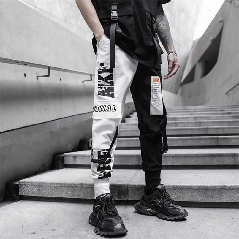 Hybskr Autumn Men's Cargo Pants Casual Woman Harem Pencil Pants Korean Loose Ankle-Length Oversize Fashion Male Trousers 211013