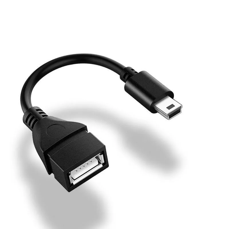 100 قطع سيارة الصوت conventer الكابلات 5 دبوس مصغرة usb ذكر إلى USB2.0 نوع أنثى otg المضيف محول كابل للهواتف المحمولة الكمبيوتر اللوحي mp3 mp4 كاميرا u الأقراص