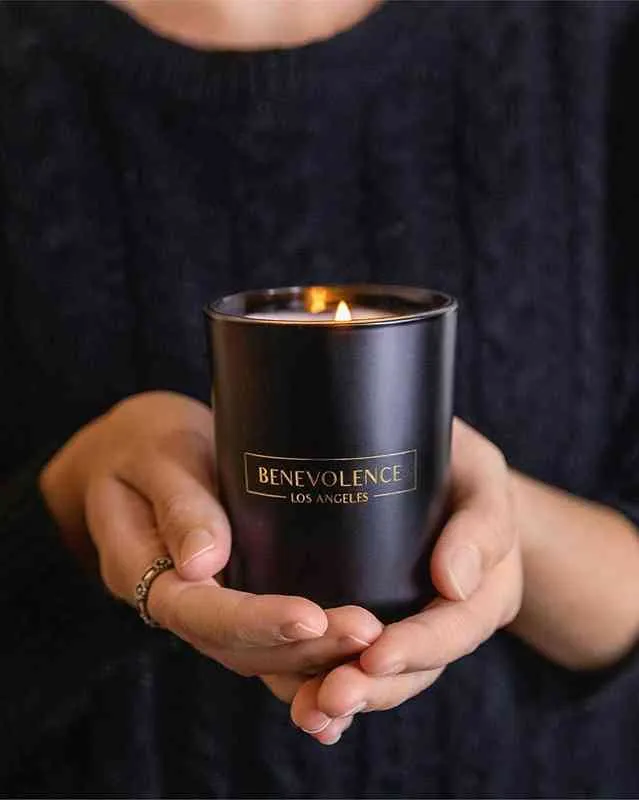 Velas altamente perfumadas para casa |6 onças de queima de 35 horas, velas de outono, velas de bergamota de aromaterapia com caixa de presente de vidro preto fosco