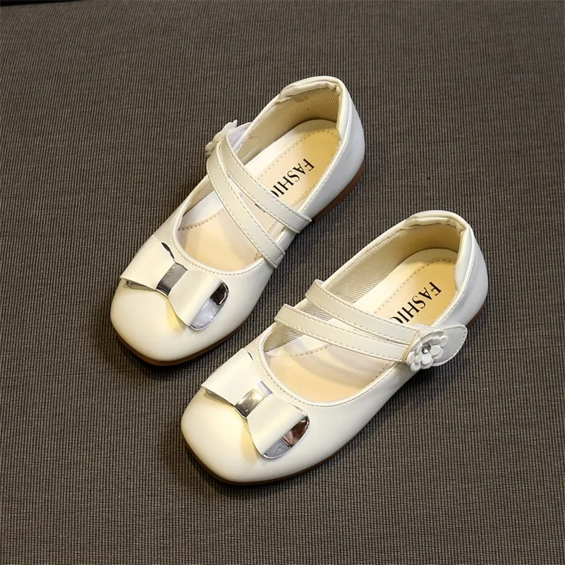 Printemps automne pour nœud papillon strass bébé fille enfants danse fête de mariage filles chaussures 3-15 ans 210306