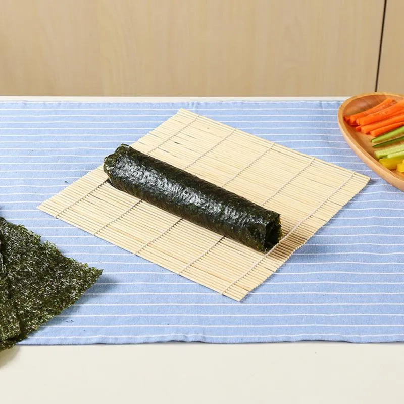 DIY Portable Healthy Home Kitchen Sushi Roll Maker Bamboo Sushi Mat and  Rice Spoon Paddle