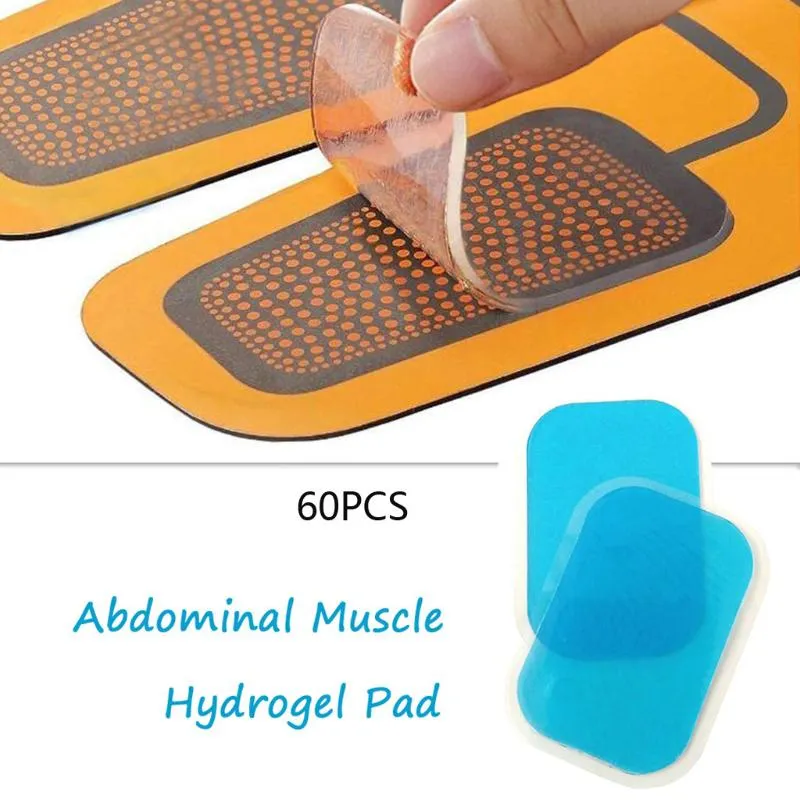 48/60pcs Replacement Gel Pads Sheet Abdominal Belt Toning Muscle Toner Hydrogel Pads Exercise Machine Patch For ABS Trainer #T2