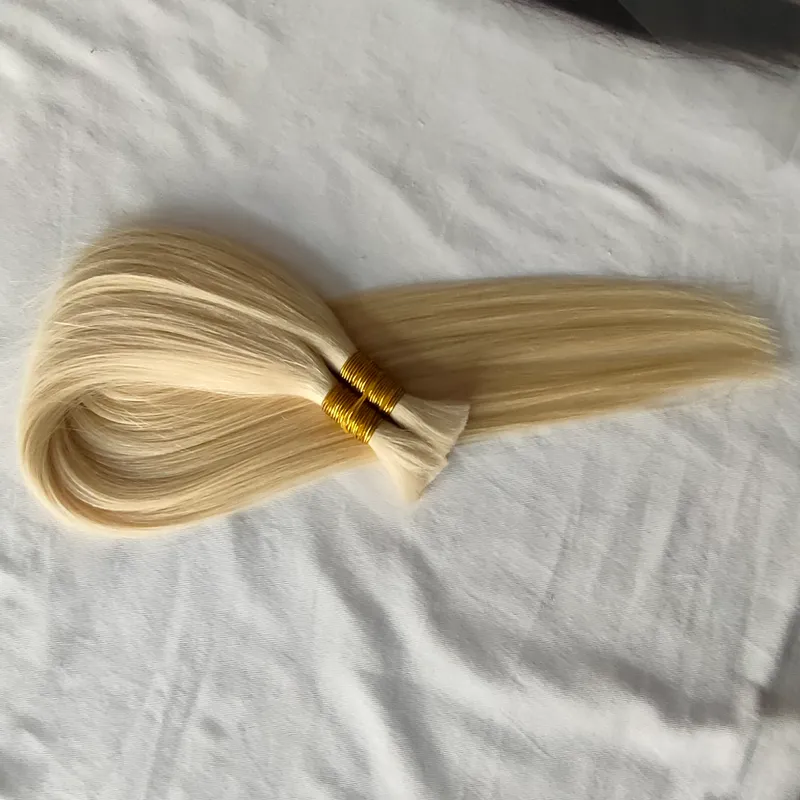 Top QualityBulk Braiding Human Bulk Virgini Remy Cabelo Não Transformado Blondahair