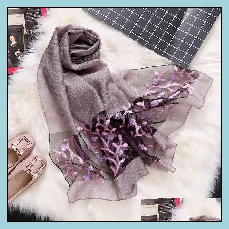 Autumn and winter scarf female cutout cut flower scarf spring summer travel sunscreen shawl imitation silk and wool beach towel1