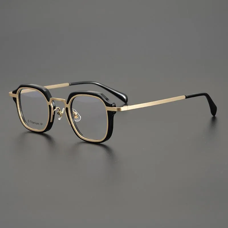 Moda Güneş Gözlüğü Çerçeveleri 2021 Vintage Titanyum Gözlük Çerçeve Erkekler Optik Miyopi Reçete Asetat Kadınlar Küçük Gözlük