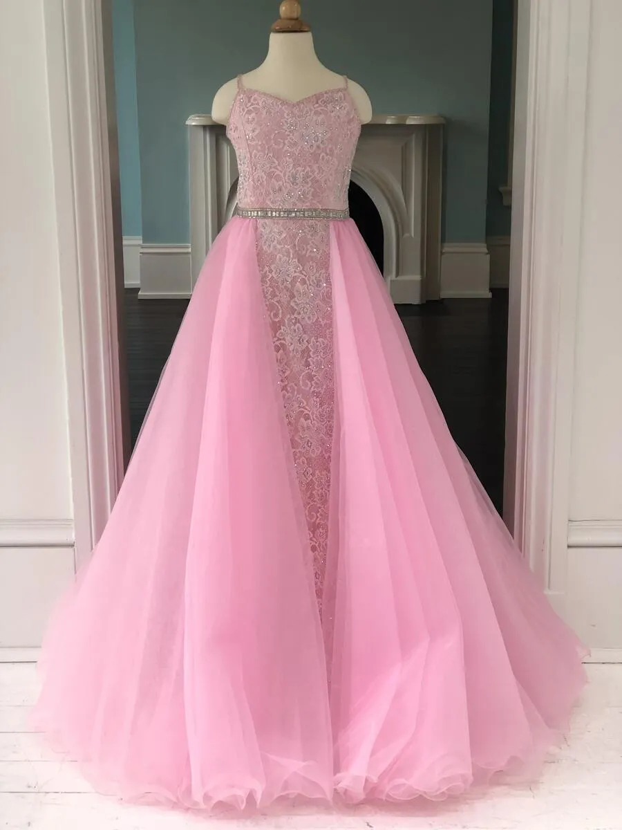 chinese dress ladies Lacey Junior Bridesmaids Dresses for Young Girls - 6-14 years old main image 1