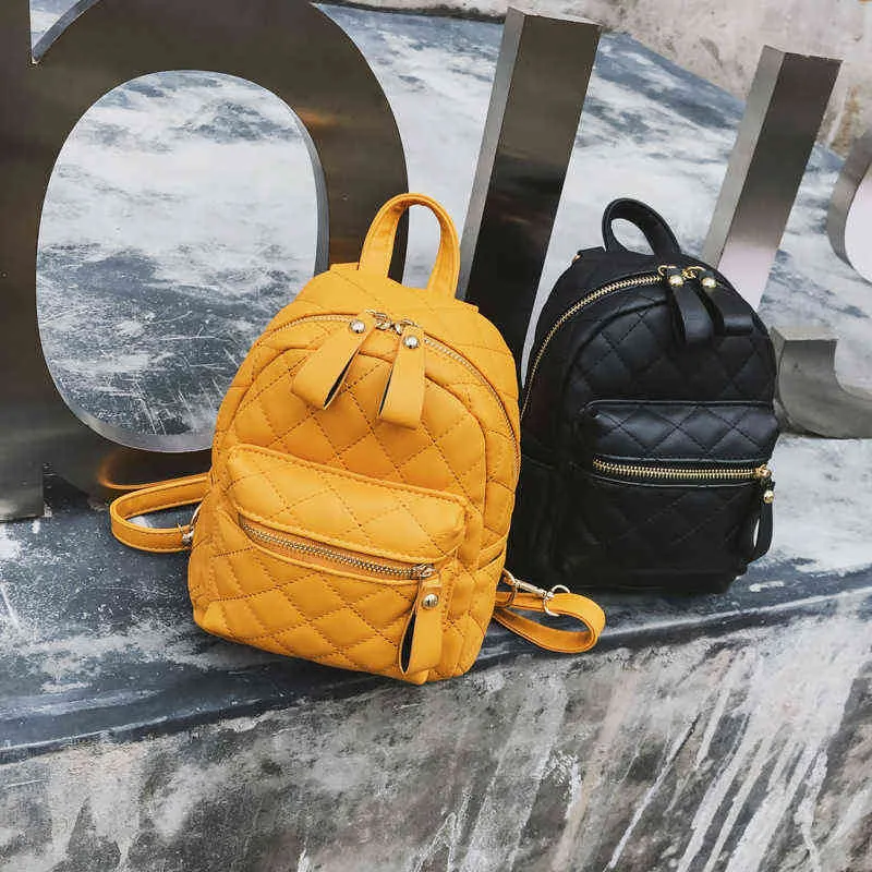 Teenager Mädchen Kleine Rucksack Weibliche Lingge Leder Rucksack Geldbörse Frauen Mini Schule Taschen Nette Lustige Rucksack Für Mädchen Y1105