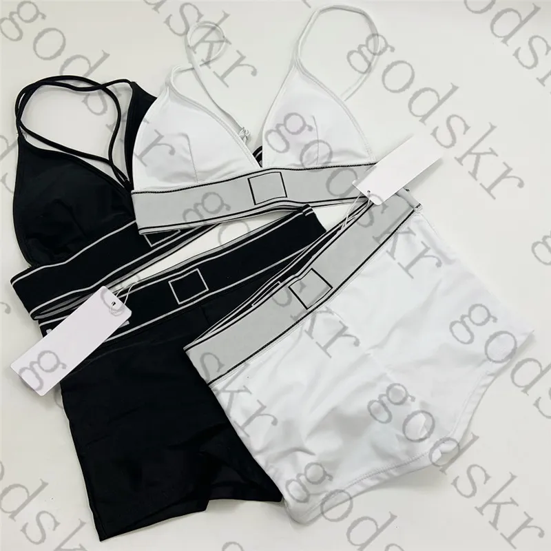 Bayan iç çamaşırı tasarımcıları bikini set mektup baskı mayo brifing açık bayanlar bölünmüş mayo iki renk