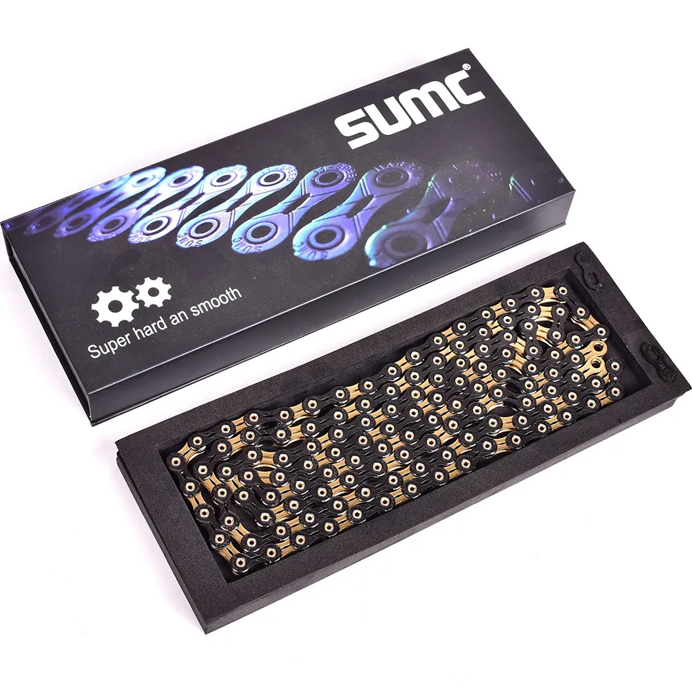 SUMC SX12SL MTBバイクチェーン12スピードフルホーンステンレススチールスーパーライト126Lマウンテン自転車チェーン