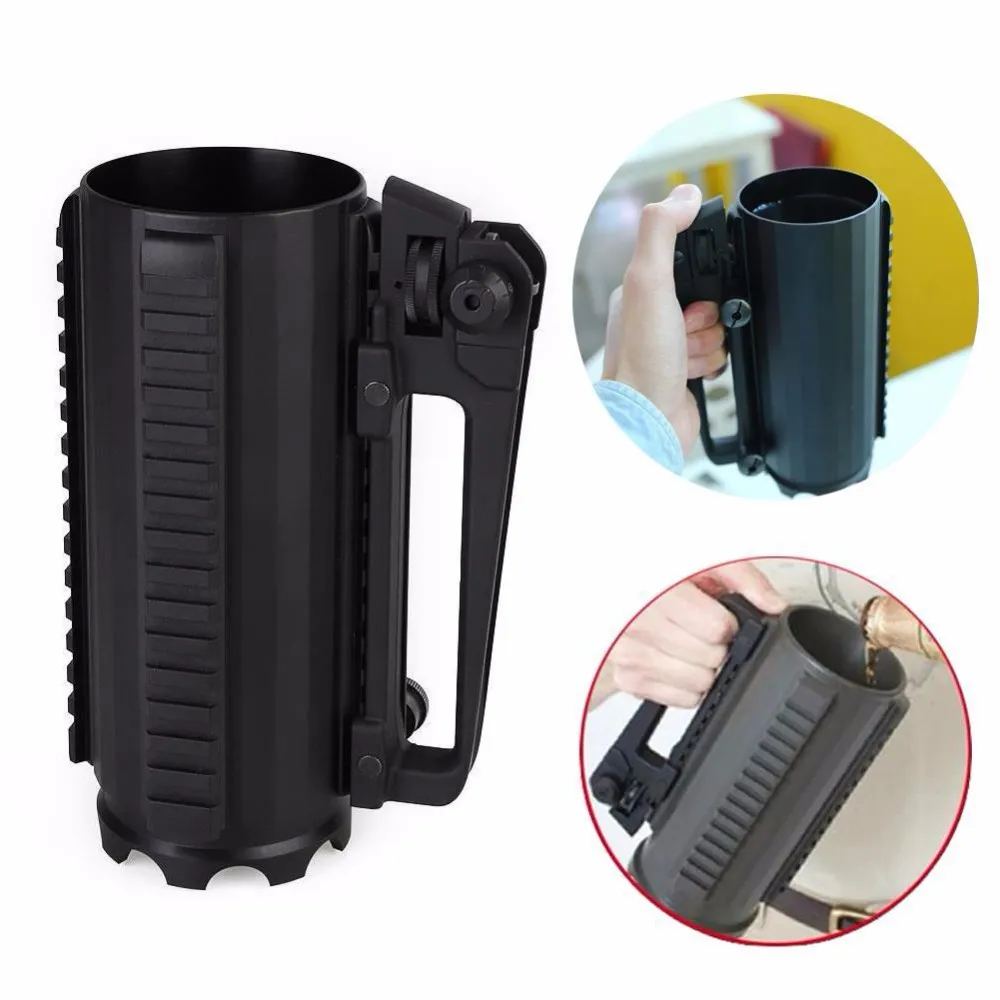 Hunting AR15 M4 gun accessories Tactical Beer Cup Water Cup Battle Rail Mug Detachable Carry Handle With Mechanical Rear Sight (8)