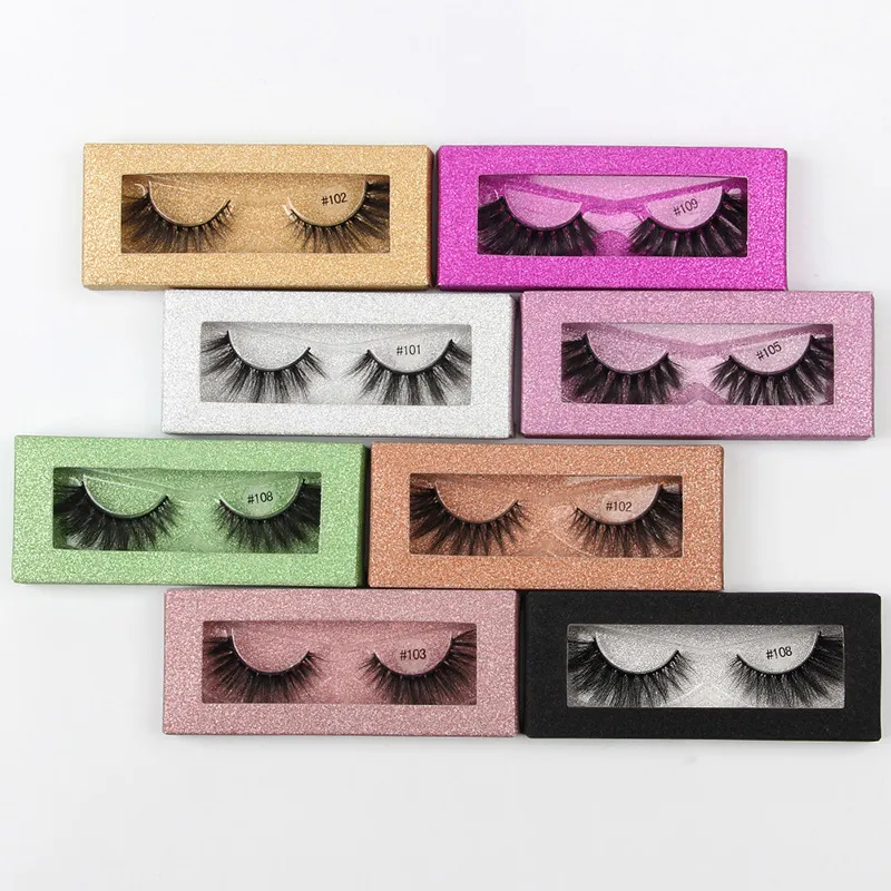 3D False Fake Eyelashes Extension Synthetic Hair Eye Lashes Thick Natural Long in 10 Editions 1~1.5cm Natural Long SDSP010