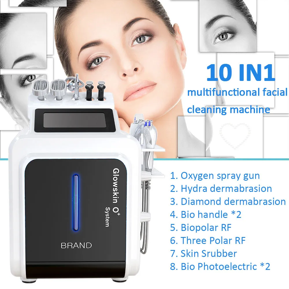 Professionale idra dermoabrasione viso spa macchina rassodamento della pelle sollevamento degli occhi ossigeno dell'acqua sbiancamento e ringiovanimento della pelle attrezzature per la bellezza del viso