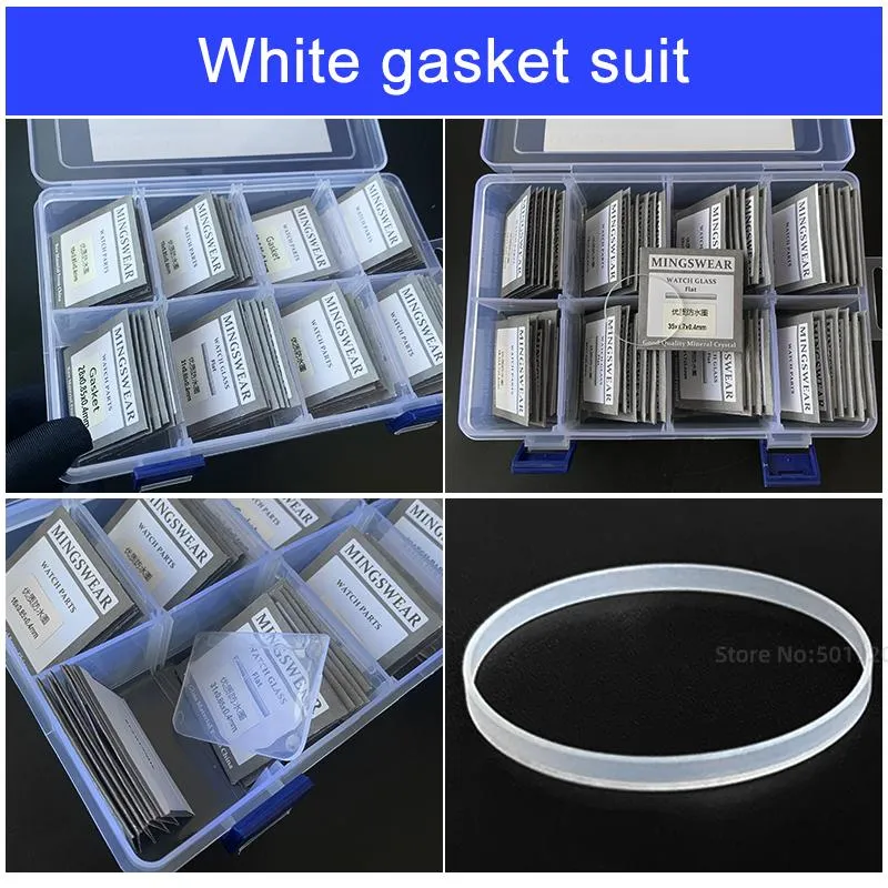 Repair Tools & Kits total 49pcs White Gasket For Front Glass 16-40mm Dia High 1 7 Thick 0 4mm Watch Parts265I