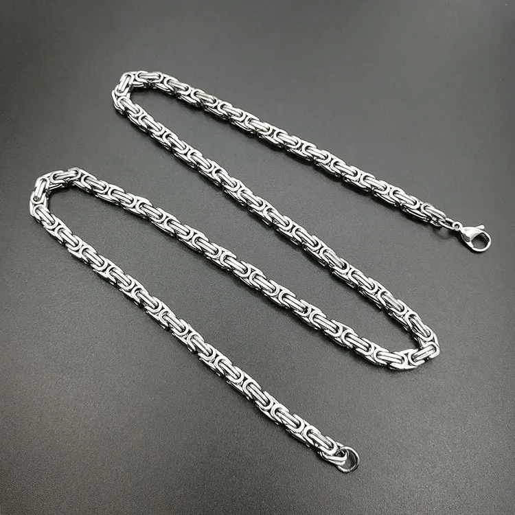 Collier Chaîne Argent Pour Homme Viking Byzantine Chaîne Collier 4-6