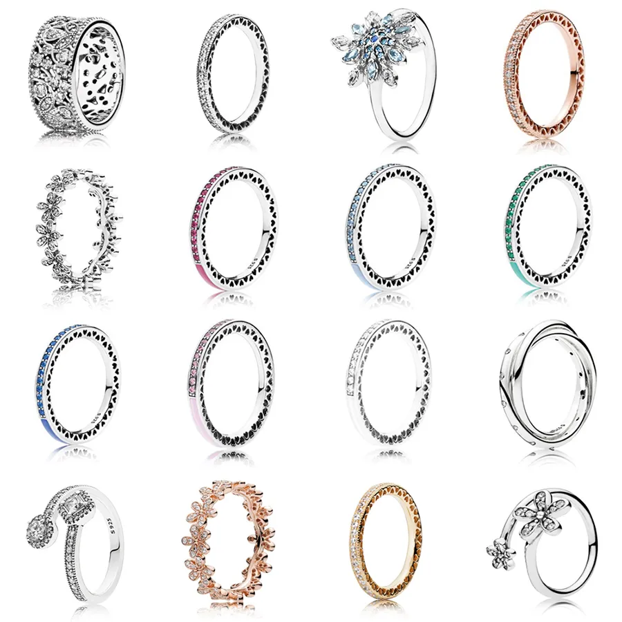 Neue 2021 100% 925 Sterling Silber Edelstein Blume Ring Fit DIY Original Armband FSHION Schmuck Geschenk