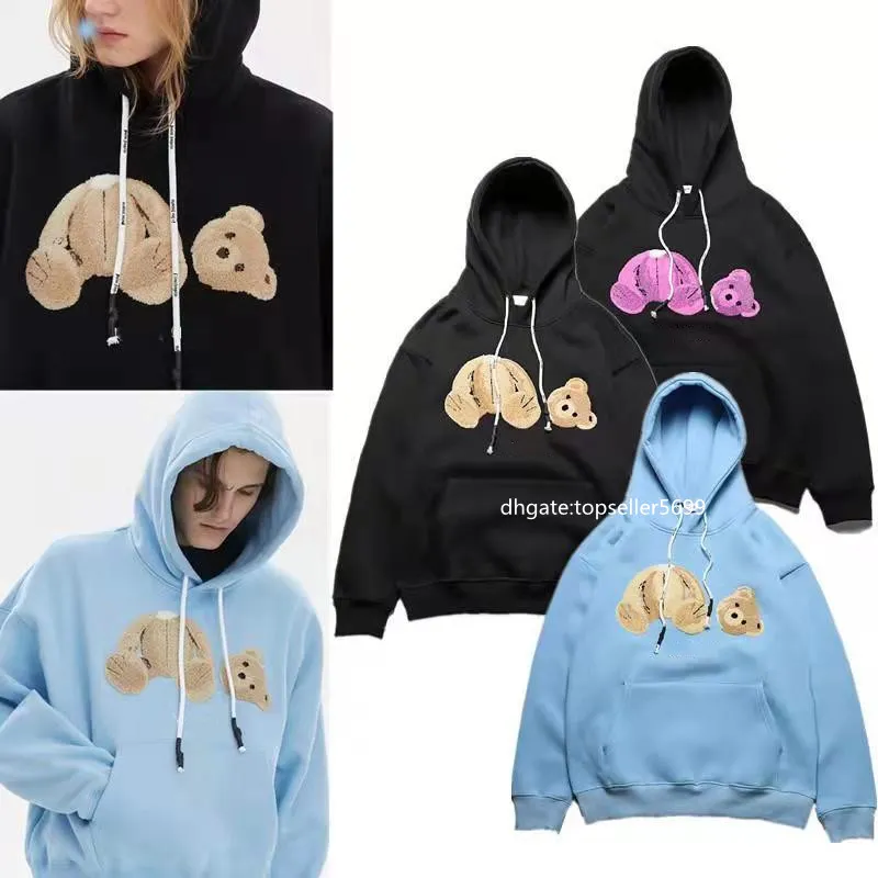 Män och kvinnor designer hoodies tröjor Vintermän mäns casual mode broderade björn hoodies